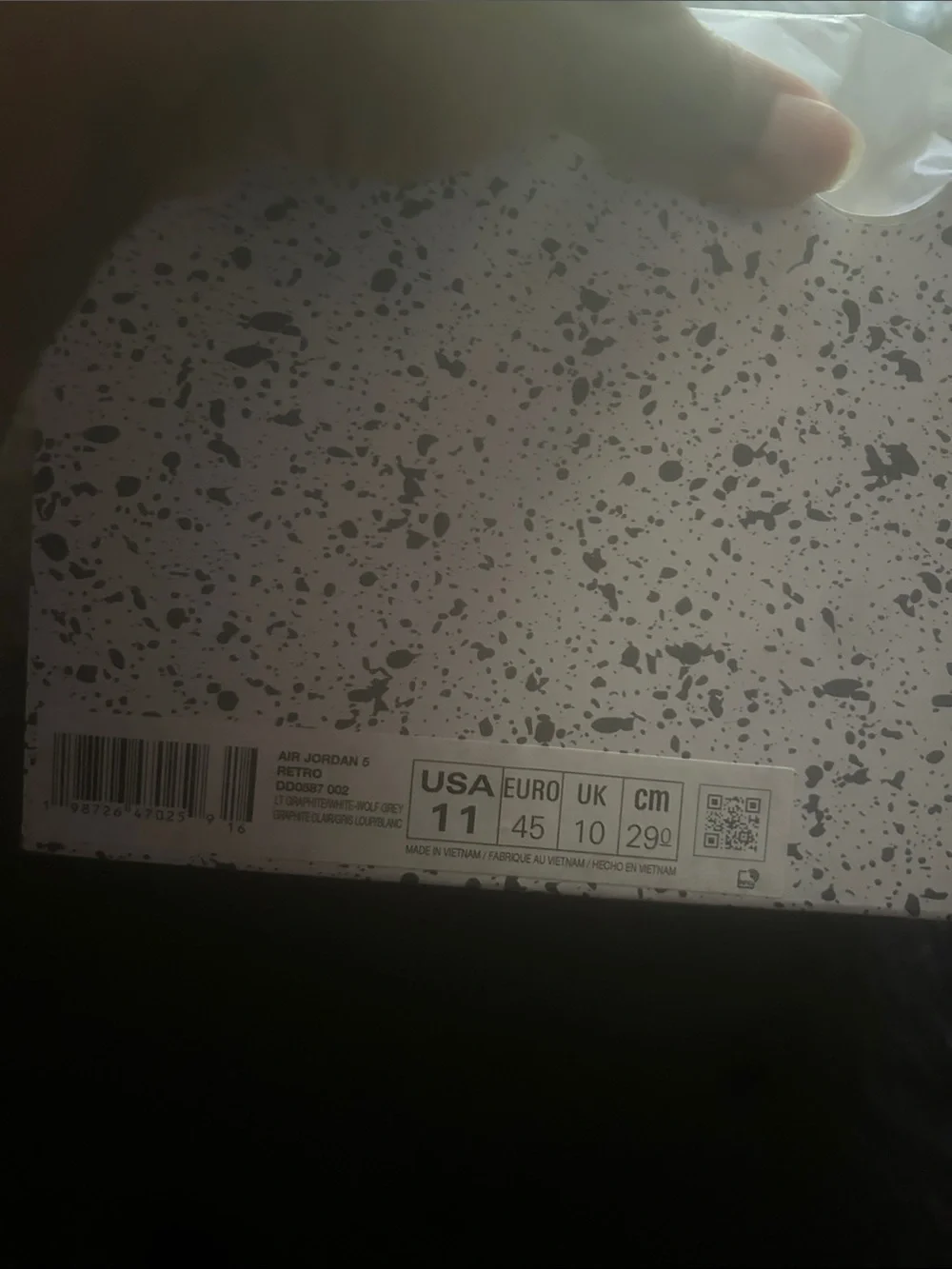 Jordan Box with Speckled Grey Pattern